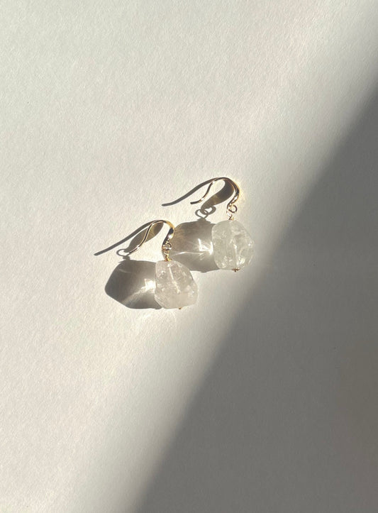 Gem Earrings in Quartz