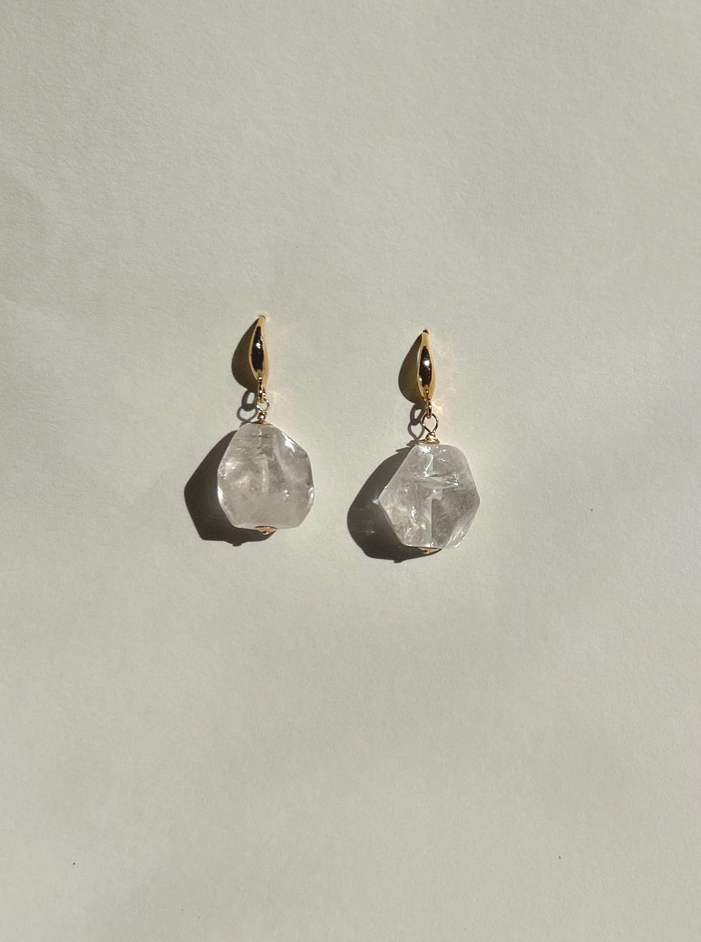 Gem Earrings in Quartz