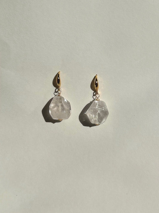 Gem Earrings in Quartz