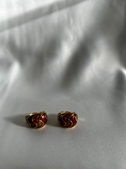Vintage Enamel Earrings