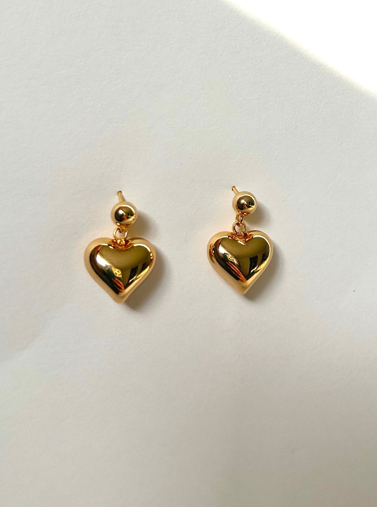 Love Earrings in Gold
