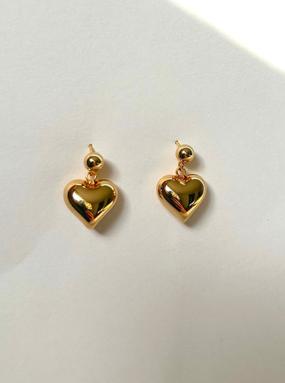 Love Earrings in Gold